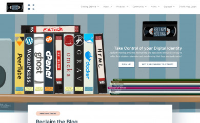 reclaimhosting.com screenshot