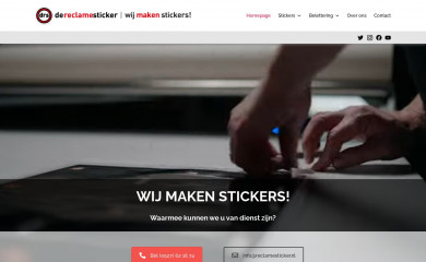 reclamesticker.nl screenshot