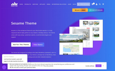 https://realtyna.com/real-estate-themes/sesame/ screenshot