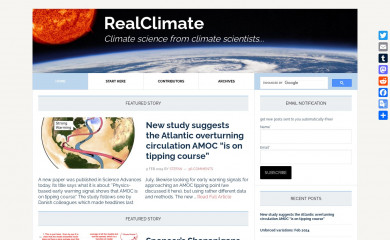 realclimate.org screenshot