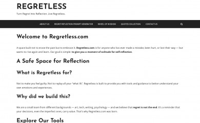 regretless.com screenshot