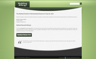 reddingallergy.com screenshot
