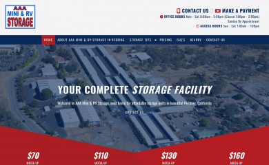 reddingrvstorage.com screenshot