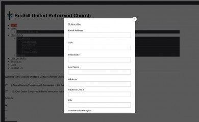 redhillurc.org.uk screenshot