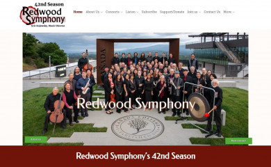 redwoodsymphony.org screenshot