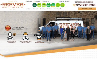 reevesfamilyplumbing.com screenshot