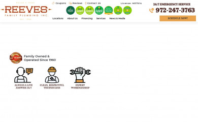 reevesfamilyplumbing.com screenshot