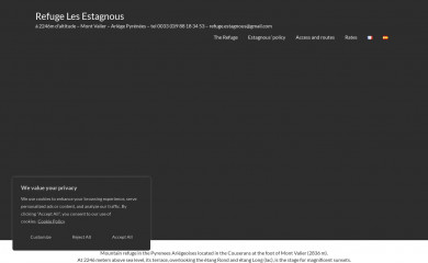 refuge-les-estagnous.com screenshot