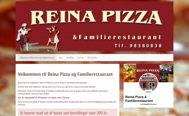 reinapizza.dk screenshot