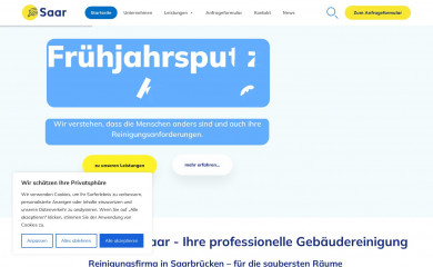 reinigung-saar.de screenshot