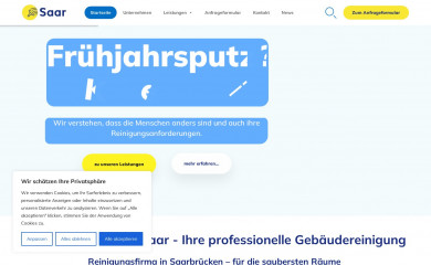 reinigung-saar.de screenshot
