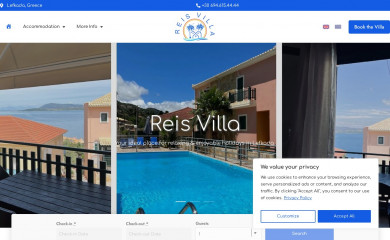 reisvilla.gr screenshot