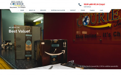 reliablecourierjamaica.com screenshot