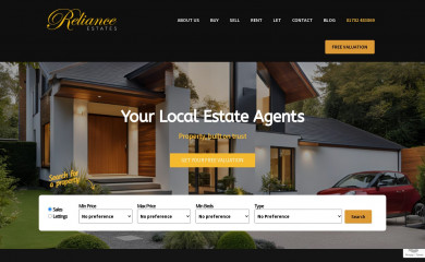 relianceestates.co.uk screenshot