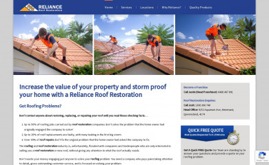 relianceroof.com.au screenshot