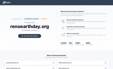 renoearthday.org screenshot