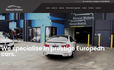 rencalmotors.com.au screenshot