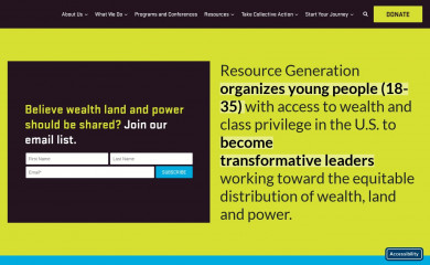 resourcegeneration.org screenshot