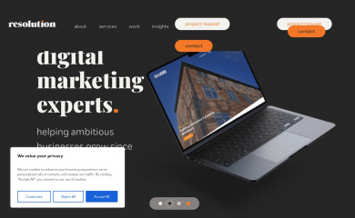 http://resolutiondesign.co.uk screenshot