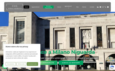 residenceniguarda.it screenshot
