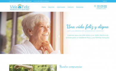 residenciavidafeliz.cl screenshot