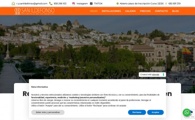 residenciasanildefonso.net screenshot