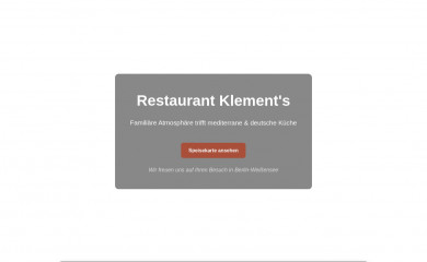 restaurant-klements.de screenshot