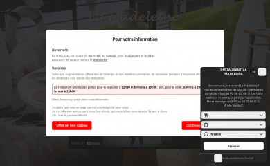 restaurant-lamadeleine.fr screenshot