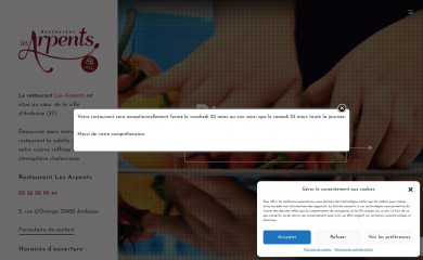 restaurant-lesarpents.fr screenshot