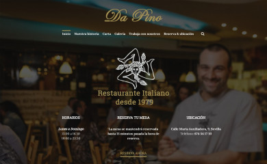 restaurantedapino.com screenshot