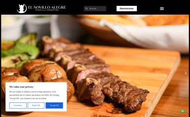 restauranteelnovilloalegre.com screenshot