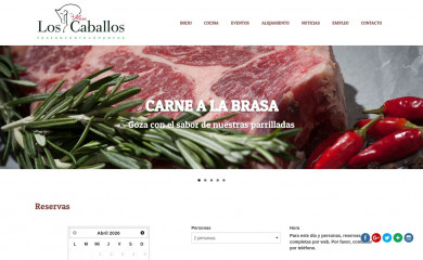restauranteloscaballos.com screenshot