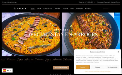 restaurantelaplaza.net screenshot