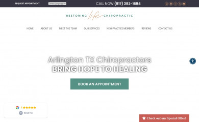 restoringlifechiropractic.com screenshot