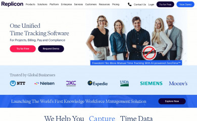 replicon.com screenshot
