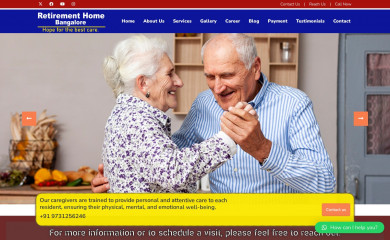 retirementhomeinbangalore.co.in screenshot