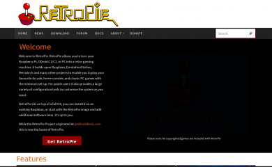retropie.org.uk screenshot
