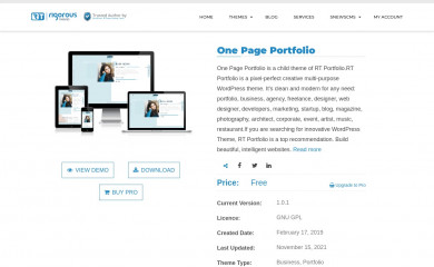 http://rigorousthemes.com/downloads/one-page-portfolio screenshot