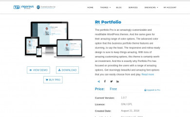 RT Portfolio screenshot
