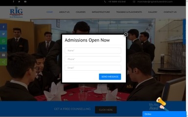 http://riginstituterohini.com screenshot
