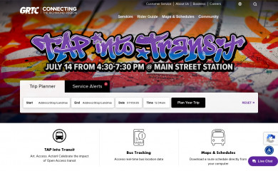ridegrtc.com screenshot