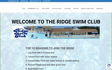 ridgeswimclub.com screenshot