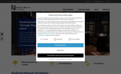 rieskrater-museum.de screenshot