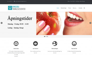 ringebutannlegesenter.no screenshot
