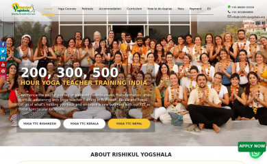 rishikulyogshala.org screenshot