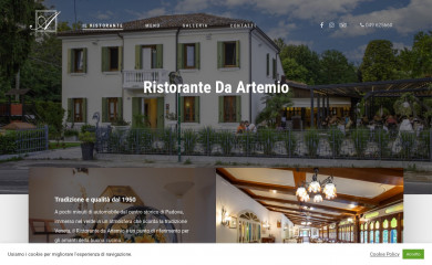 ristorantedaartemio.it screenshot