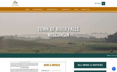 riverfallstown.com screenshot