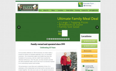 riversidepizza.net screenshot