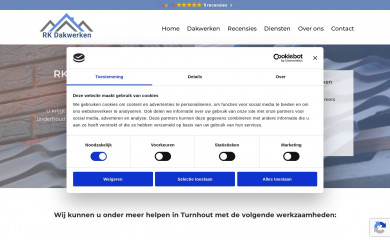 rk-dakwerken.be screenshot