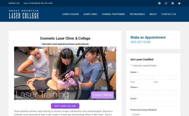rockymountainlasercollege.com screenshot